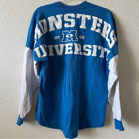 DISNEY Spirit Jersey Monsters University MU Oversized Long Sleeve Shirt Sz. S - Picture 5 of 8